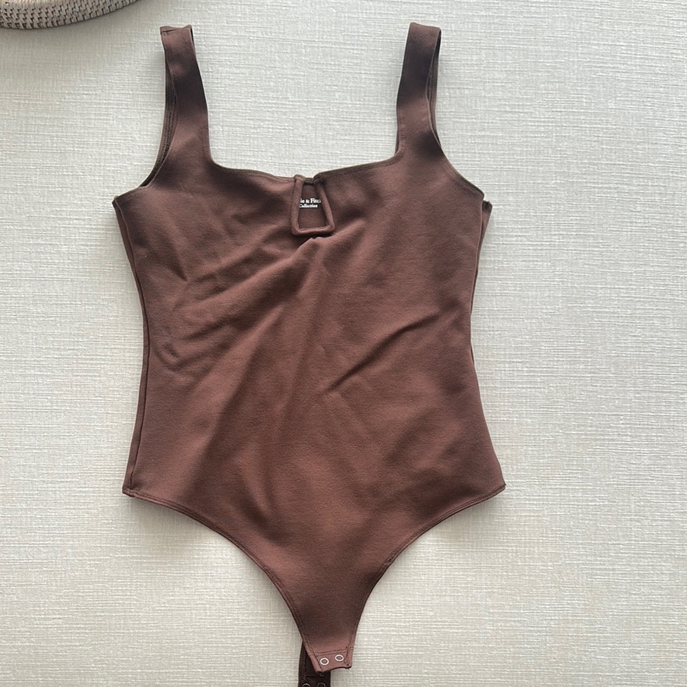 Abercrombie & fitch chocolate brown body suit size small